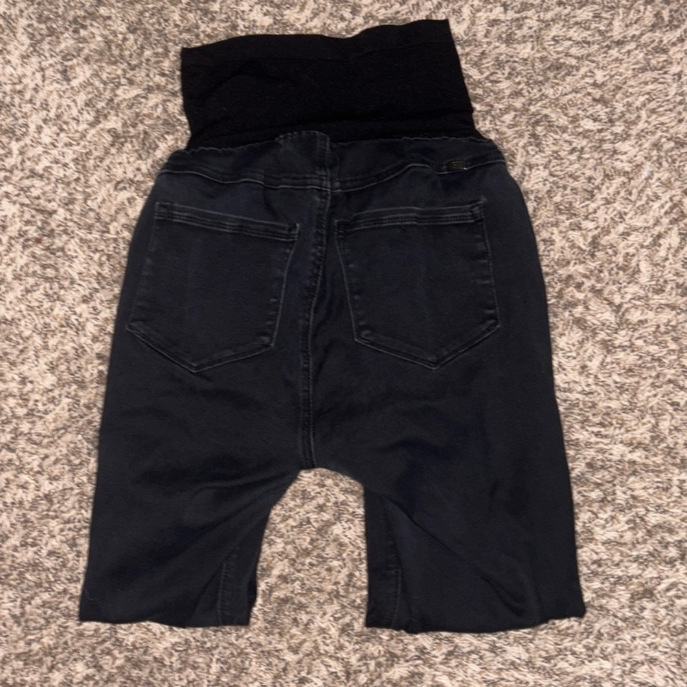 1822 DENIM maternity plus ankle skinny jegging in black